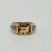10k Yellow Gold Orange-Yellow Gemstone & Diamond Ring t.c.w. 0.09