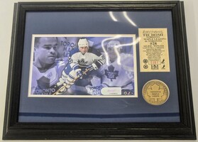 The Highland Mint Toronto Maple Leafs Tie Domi Picture Frame with Coin and COA