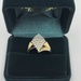 14k Yellow & White Gold Diamond Cluster Ring Size 7 Approximate t.c.w 0.10