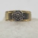 Vintage 10k Two Tone Diamond Cluster Ring Approximate t.c.w. 0.09 Size 7 