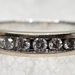 14K White Gold Round Diamond Channel Set Band - Size 7