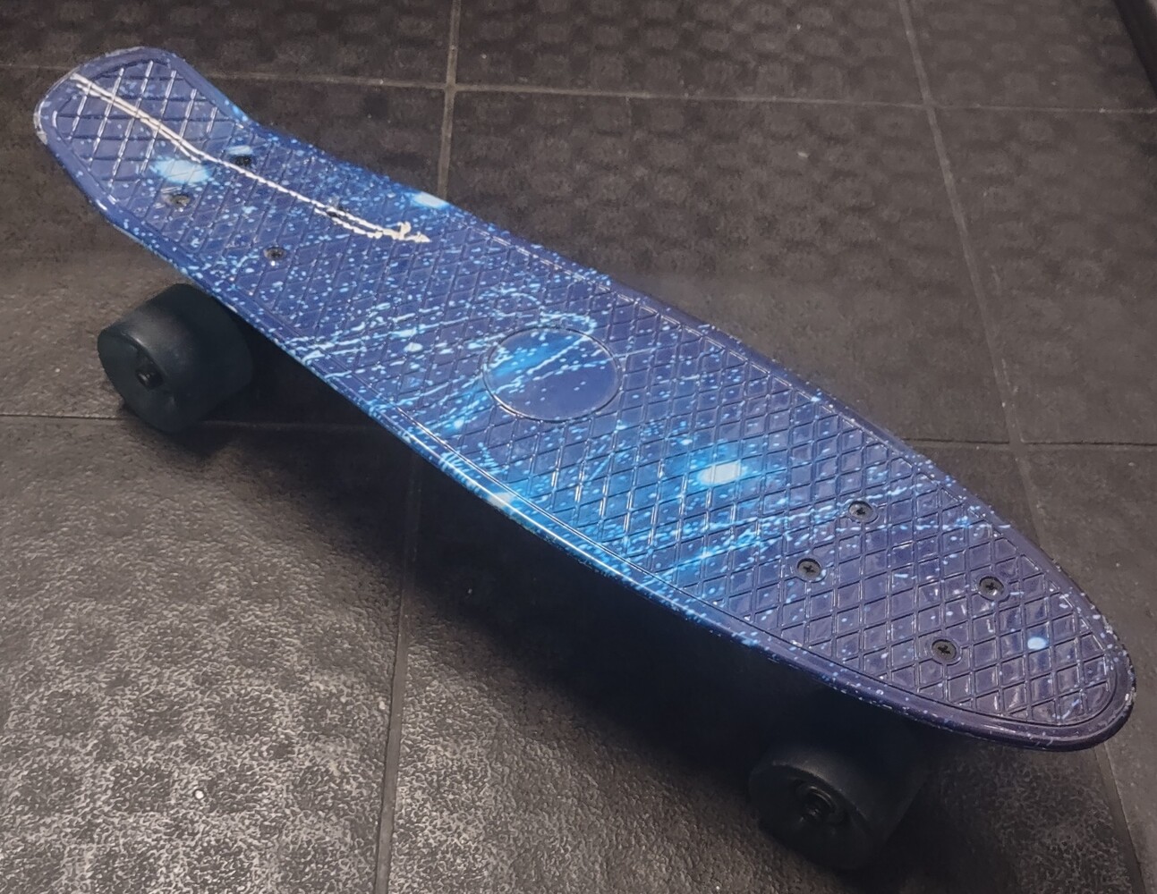 Blue Patterned Penny Board Skateboard | Avenue Shop Swap & Sell