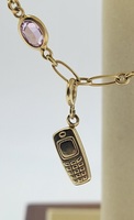 14k Yellow Gold Cellphone Charm 