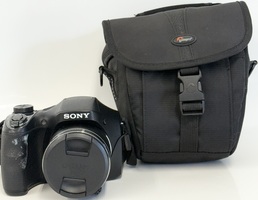 Sony Model DSC-H300 Cybershot Camera with Bag and Strap 