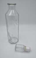 Vintage Glass Smirnoff Octagonal Decanter With Stopper