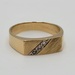 Vintage #9.75 Brushed 14kyg Band with Diamond Accents