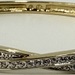 Swarovski Gold Tone Double Cross Pavé  Crystal Bangle Bracelet 