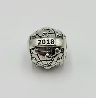 Limited Ed. Pandora Pandora Club "More Love" 2018 0.01ct Diamond Globe Charm 