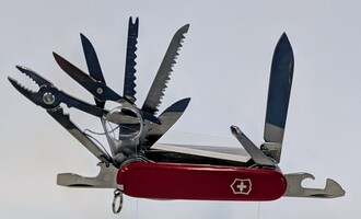 Victorinox 075-3530-2 Champ 53501 Pocket Knife with Box and Manual