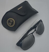 Ray Ban Men's Chromance Black Matte Polarized Sunglasses with Case