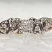 10k Yellow Gold Heart Detailed Diamond Ring - Size 9.5