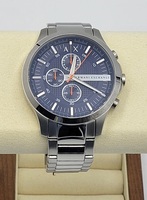 Armani Exchange Silver Tone Men's Chronograph Wrist Watch 