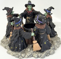 Circle of Witches Halloween Tea Light Candle Holder 