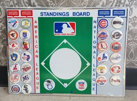 Vintage 1989 P&K Products Company MLB  Standings Board with Magnets - Complete