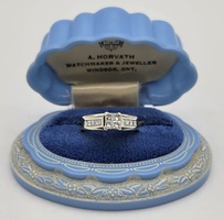 14k White Gold Princess Cut Diamond Engagement Ring Size 8 Approx. t.c.w 0.75