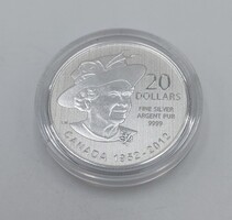 Canadian .9999 Fine Silver Queen Elizabeth II Diamond Jubilee 20 Dollar Coin