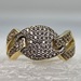 10 Karat Yellow Gold Belt Band With 93 Clear Stones - Size 6.75
