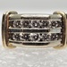 14 Karat White Gold W/ Yellow Gold Accents & 10 Channel Set Diamonds - Size 11