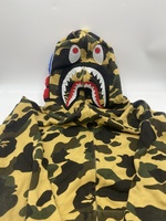 A Bathing Ape Camo Brown Shark Full Zip Hoodie Size M