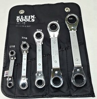KLEIN Tools 5-pc Reversible Ratcheting Box Wrench Set with Pouch 68245