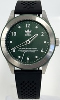 Adidas Men's Originals Style Code Three Green Wrist Watch with Silicone Band 