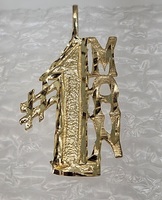 10 Karat Yellow Gold "#1 Man" Pendant