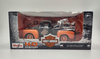 Maisto Harley Davidson 1:24 1948 Ford F-1 and 1958 FLH Duo Glide-2022 Die Cast