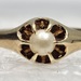 14 Karat Yellow Gold White Gemstone Ring - Size 8.5 