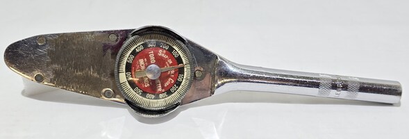 VTG Snap-On TE50 0-600 in-lb TORQOMETER 3/8 Drive Dial Torque Wrench TE-50
