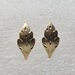 14 Karat Yellow Gold Leaf Design Stud Earrings