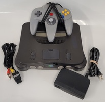Nintendo N64 Console - Grey - Tested + Controller & Cords NUS-001 (USA)