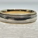 10 Karat Two Tone White/Yellow Gold Band - Size 8