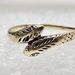 10 Karat Yellow Gold Double Headed Snake Ring - Size 8.75