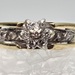 10k Yellow Gold Diamond Cluster Ring - Size 6