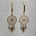 10k Tricolour Gold Dream Catcher Earrings