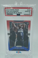 2019 Panini R/W/B Prizm Zion Williamson (Ball Behind Head) Card- PSA GEM MT 10