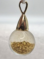 14 Karat Yellow Gold Liquid Orb Pendant