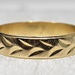 18K Yellow Gold Leaf Design Band - Size 11