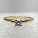 14K Yellow Gold Diamond Solitaire Ring - Size 6
