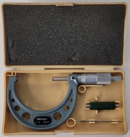 Mitutoyo 103-217 2-3" Outside Micrometer in Case + 2" Standard & Wrench