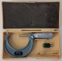 Mitutoyo 103-136 1-2" Outside Micrometer in Case + Standard & Wrench