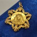 18 Karat Yellow Gold Mother Mary Medallion Pendant
