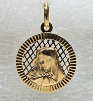 10 Karat Yellow Gold Virgin Mary Pendant