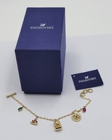 Swarovski Symbolic Buddha Gold Plated Charm Bracelet 