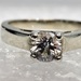 14 Karat White Gold Diamond Solitaire Ring - Size 6.5