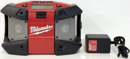 Milwaukee 2590-20 Cordless 12V AM/FM Jobsite Radio with AC/DC Adapter 
