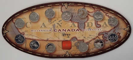 Royal Canadian Mint RCM 1999 Millennium 13 Piece Quarter Set
