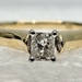 14 Karat Yellow Gold Emerald Cut Diamond Solitaire Engagement Ring - Size 6.75