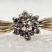 10k Yellow Gold Diamond Cluster Ring - Size 7.75