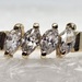 10k Yellow Gold 4 Clear Stone Marquise Cut Ring - Size 7